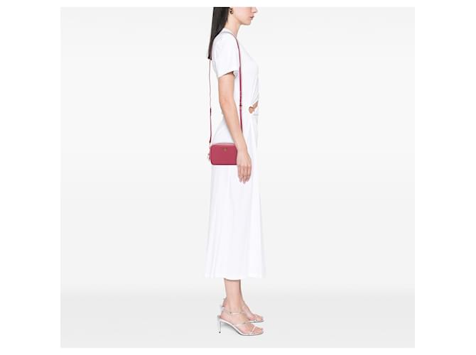 Mini borsa a tracolla Prada Saffiano Lux rosa - vista 6