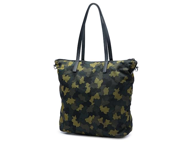 Borsa Satchel Prada Tessuto Stampato Verde - vista 2