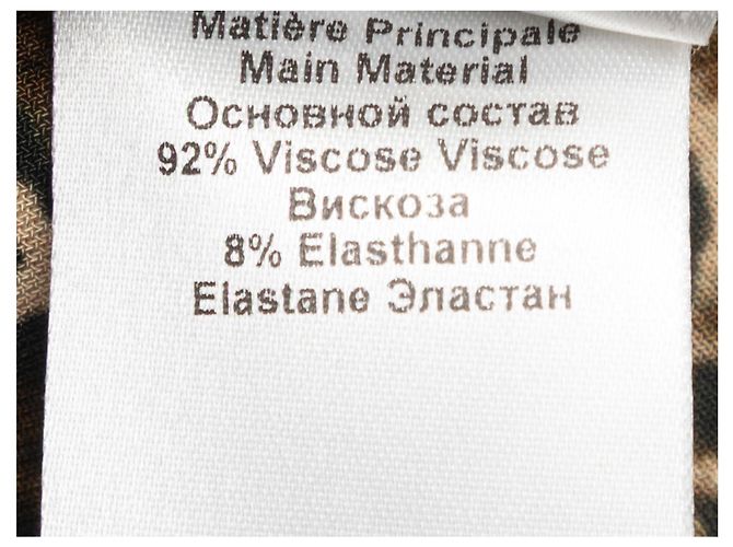 Isabel Marant Langarmkleid mit Leopardenprint Tan & Multicolor Größe FR 38 Kamel - Ansicht 7