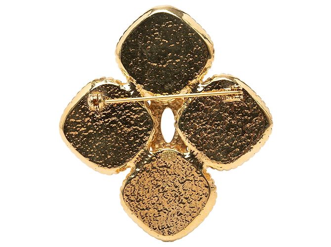 Broche Chanel bañado en oro Coco Mark Flower Dorado - vista 2