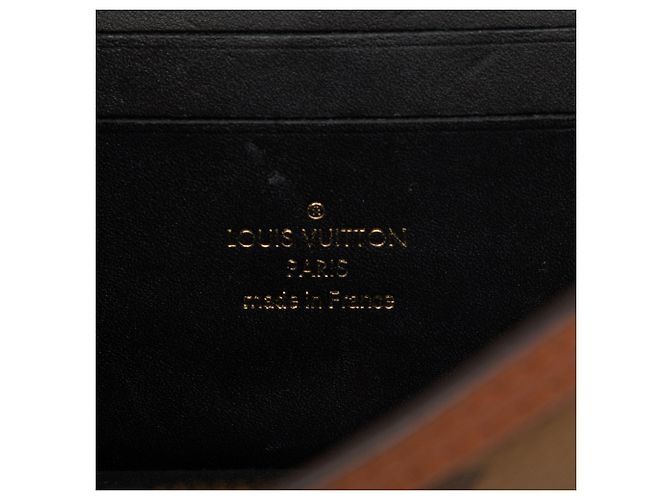 Borsa a tracolla Louis Vuitton Monogram Reverse Dauphine Wallet on Chain Marrone - vista 5