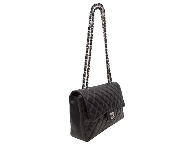 Borsa Chanel Jumbo Classic Single Flap nera Nero - vista 2