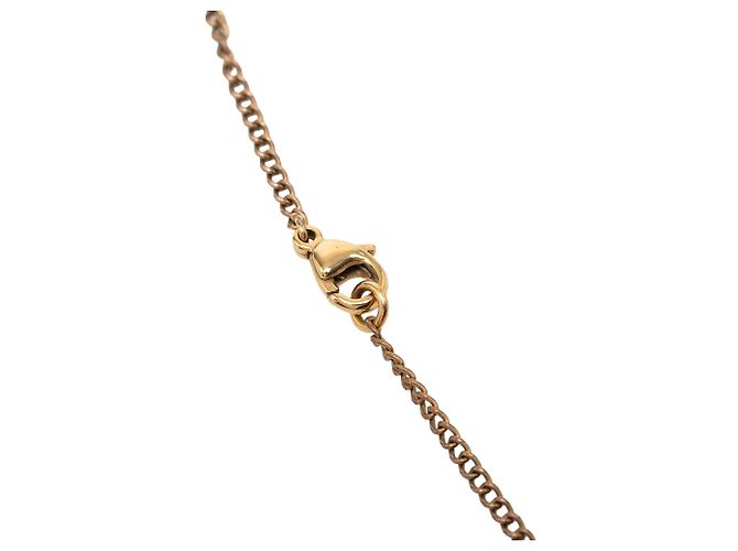 Collana con pendente Chanel CC placcata in oro con intaglio a stella D'oro - vista 4