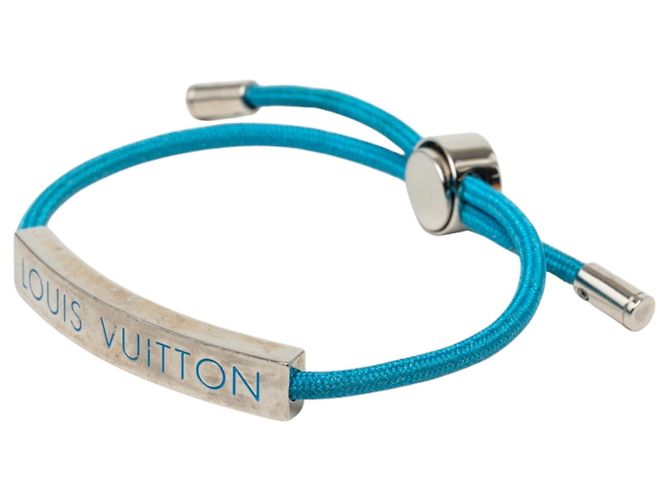 Bracciale LV Space in nylon e ottone blu Louis Vuitton - vista 2