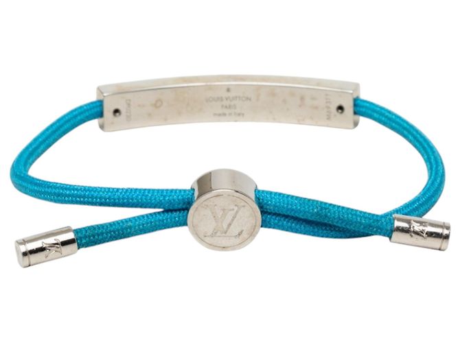 Bracciale LV Space in nylon e ottone blu Louis Vuitton - vista 3