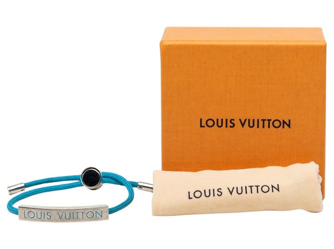 Bracciale LV Space in nylon e ottone blu Louis Vuitton - vista 7