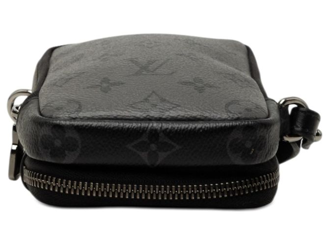 Borsa a tracolla doppia custodia per telefono Louis Vuitton Monogram Eclipse Reverse nera Nero - vista 3