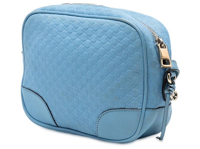 Borsa a tracolla Gucci Mini Microguccissima Bree Blu - vista 2