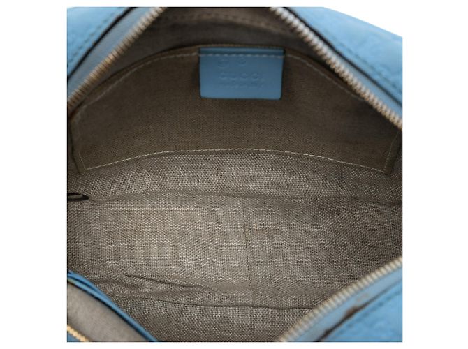 Borsa a tracolla Gucci Mini Microguccissima Bree Blu - vista 4