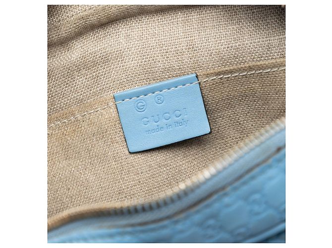 Borsa a tracolla Gucci Mini Microguccissima Bree Blu - vista 5