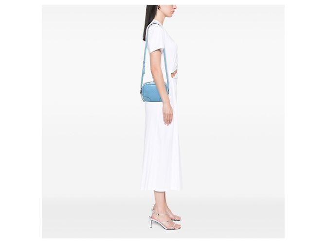 Borsa a tracolla Gucci Mini Microguccissima Bree Blu - vista 7