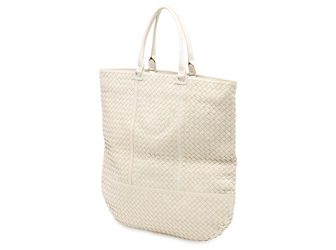 Tote Bottega Veneta Intrecciato in nappa bianca - vista 2