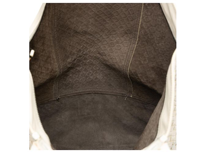 Tote Bottega Veneta Intrecciato in nappa bianca - vista 4