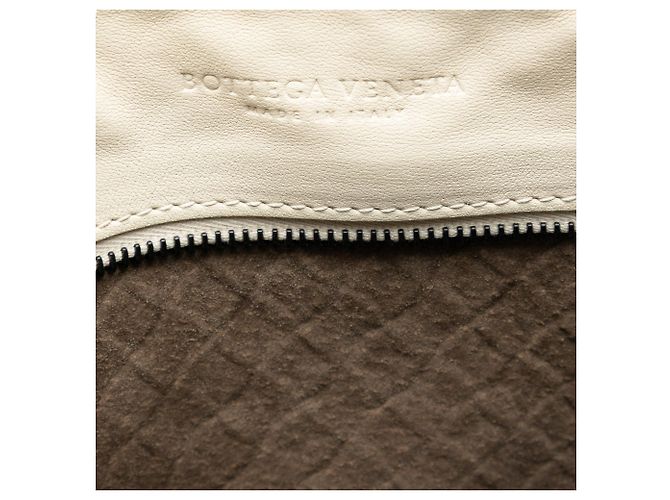 Tote Bottega Veneta Intrecciato in nappa bianca - vista 5