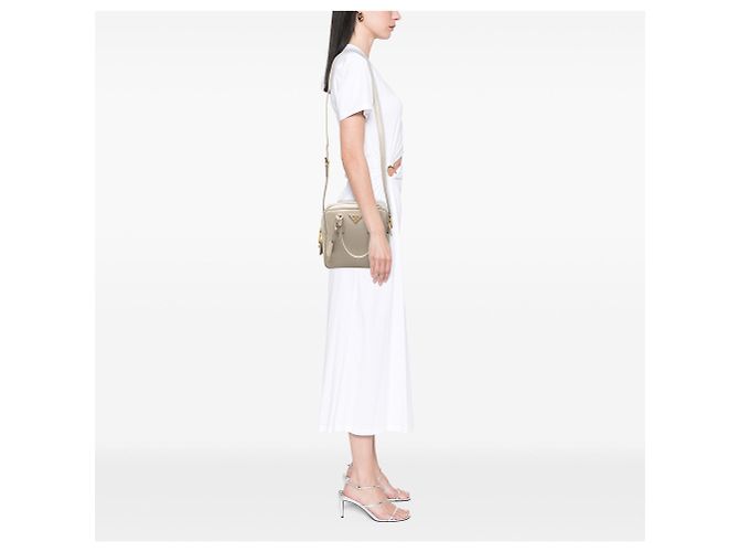 Borsa Satchel Prada Saffiano Lux Beige - vista 6