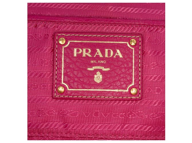 Tote Bag Prada Tessuto Canapa Logo Rosa - vista 5