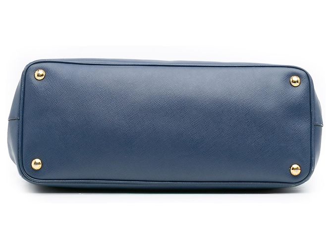 Prada Large Saffiano Lux Galleria Double Zip Tote Blau - Ansicht 3