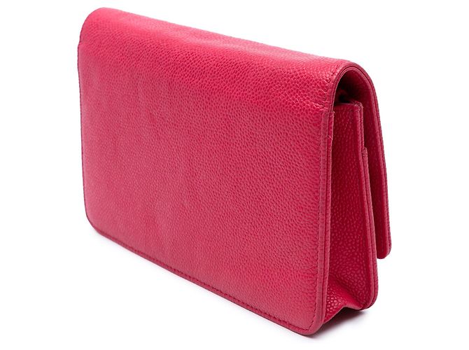 Borsa a tracolla Chanel Caviar Bicolor CC Wallet On Chain Rosa - vista 2