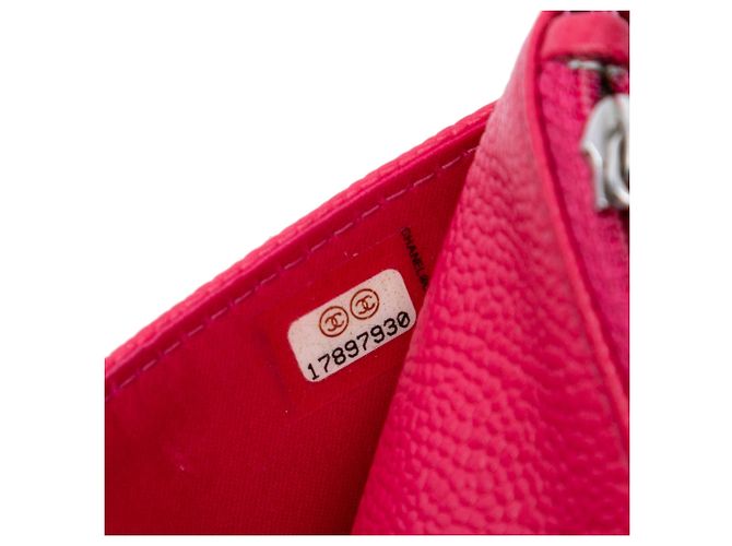 Borsa a tracolla Chanel Caviar Bicolor CC Wallet On Chain Rosa - vista 5