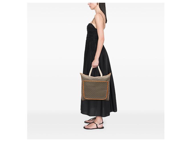 Borsa Tote Gucci GG Canvas Rope marrone - vista 10