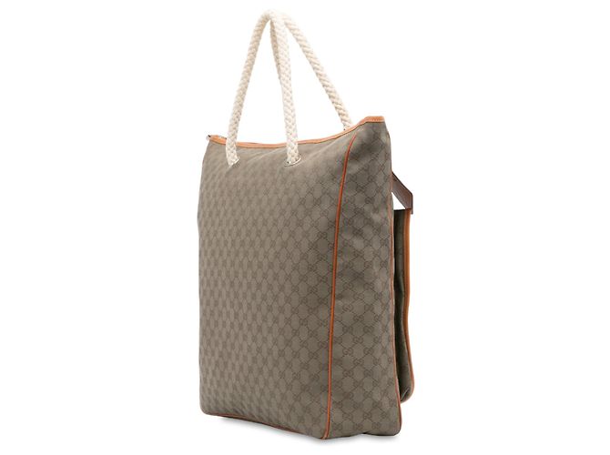 Borsa Tote Gucci GG Canvas Rope marrone - vista 2
