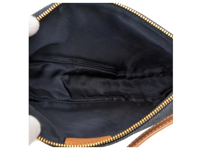 Borsa a tracolla Dior Mini Denim Saddle Pochette Blu - vista 4
