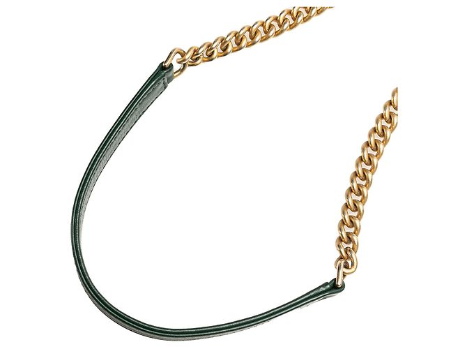Borsa Camera Chanel in vitello trapuntato e grosgrain verde con bottoni e doppia zip - vista 11