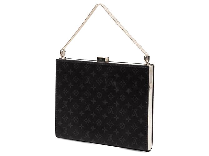 Borsa Louis Vuitton Monogram Satin Ange PM Nera Nero - vista 2