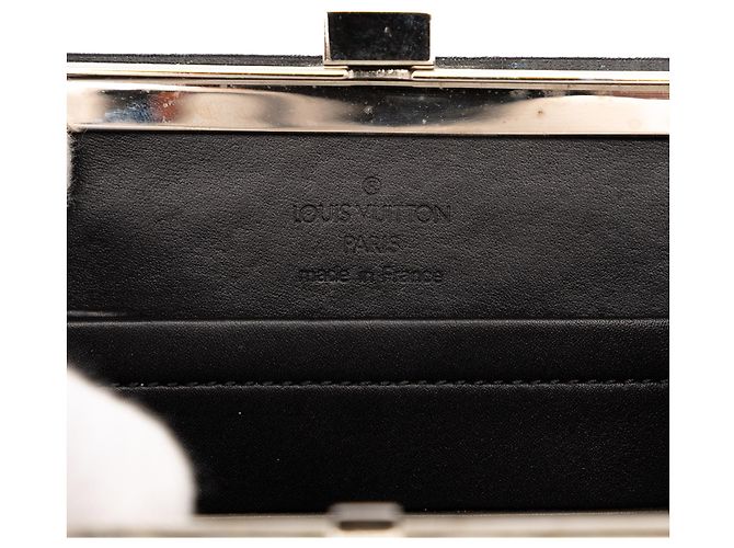 Borsa Louis Vuitton Monogram Satin Ange PM Nera Nero - vista 5