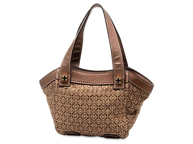 Tote LOEWE Anagram Canvas Marrone - vista 2