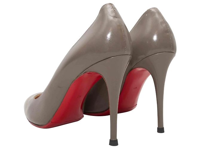 Christian Louboutin Leder-Pumps Grau Größe 40 - Ansicht 4