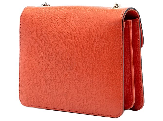 Borsa a tracolla Gucci Small Dollar Calfskin Interlocking G Arancione - vista 2