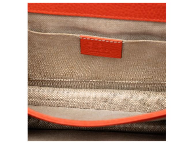 Borsa a tracolla Gucci Small Dollar Calfskin Interlocking G Arancione - vista 4