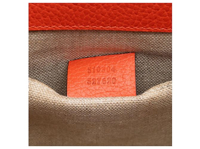 Borsa a tracolla Gucci Small Dollar Calfskin Interlocking G Arancione - vista 6