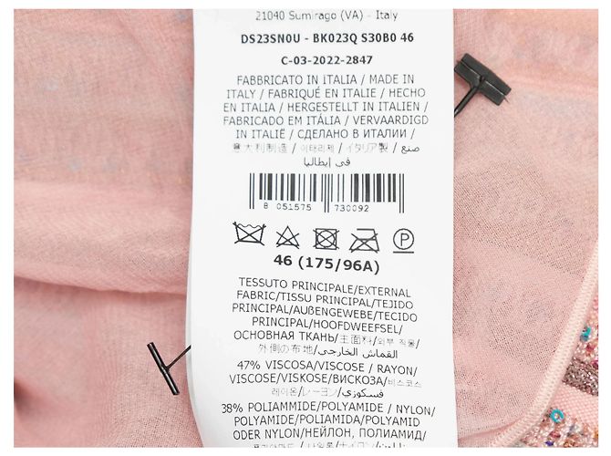 Missoni Gestreifter Paillettenpullover Hellrosa & Mehrfarbig Größe IT 46 Pink - Ansicht 7