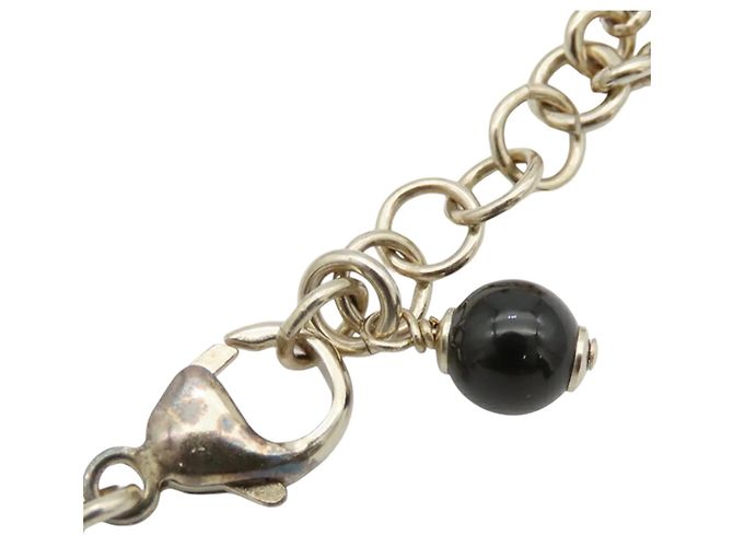 Bracciale Chanel placcato oro CC con perle finte e strass D'oro - vista 9