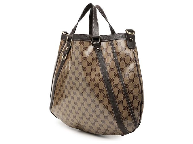 Borsa tote convertibile Gucci GG Crystal Abbey D Ring Beige - vista 2