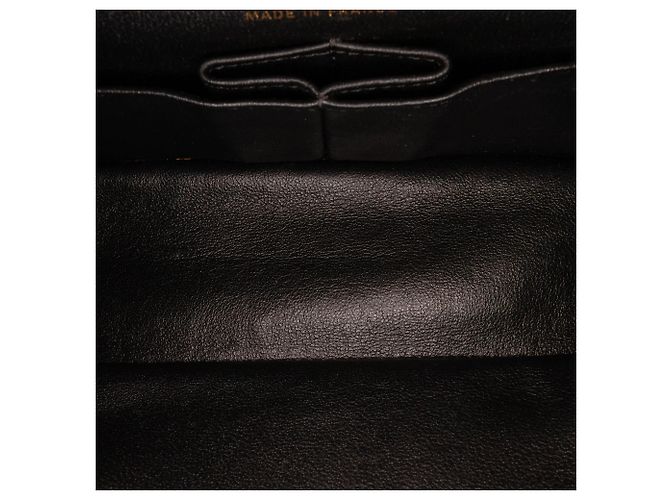 Borsa Chanel 2.55 Reissue Double Flap Medium in pelle d'agnello embossed croc nera Nero - vista 6