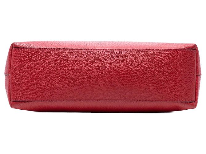 Borsa Satchel Gucci in pelle rossa con nappa Bamboo Rosso - vista 3