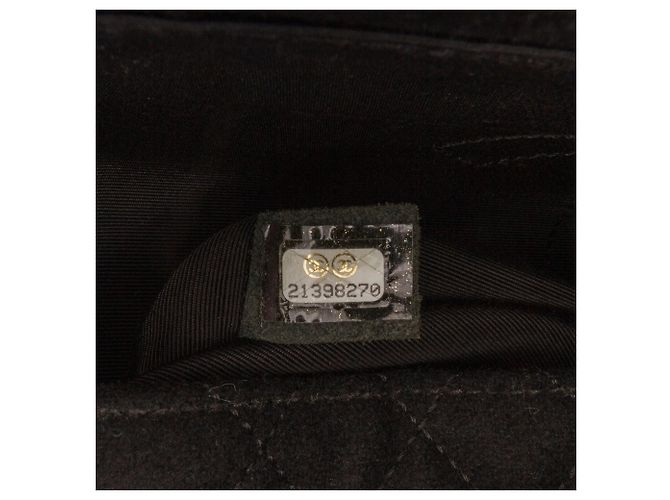 Borsa a tracolla Chanel Reissue in lana nera Nero - vista 8