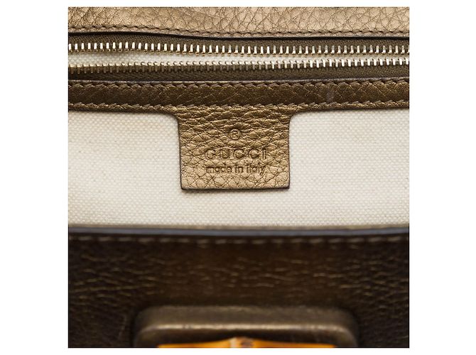 Borsa New Bamboo in pelle marrone Gucci Medium - vista 5