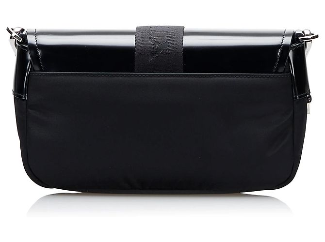 Prada Re-Nylon & Spazzolato Crossbody-Tasche mit Taschen in Schwarz - Ansicht 3