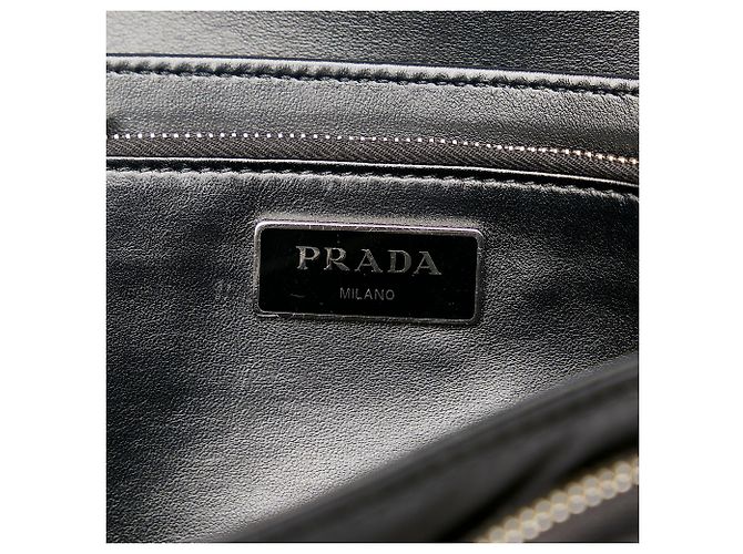 Prada Re-Nylon & Spazzolato Crossbody-Tasche mit Taschen in Schwarz - Ansicht 7