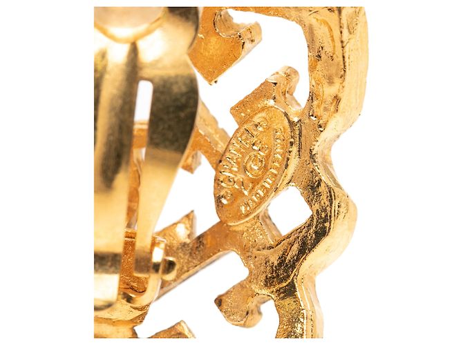 Orecchini a clip quadrati CC Chanel placcati oro D'oro - vista 3