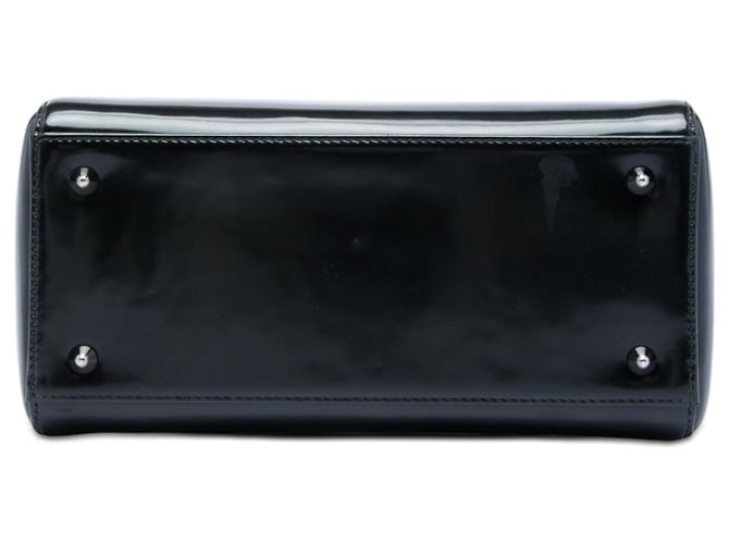 Borsa Lady Dior Medium in vernice nera Nero - vista 3