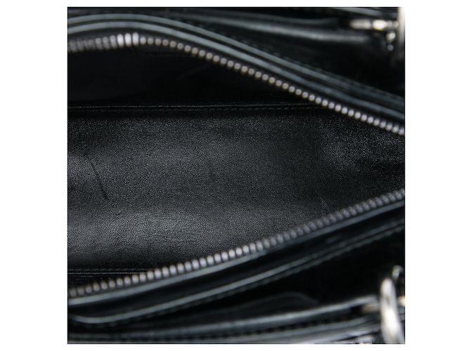Borsa Lady Dior Medium in vernice nera Nero - vista 4