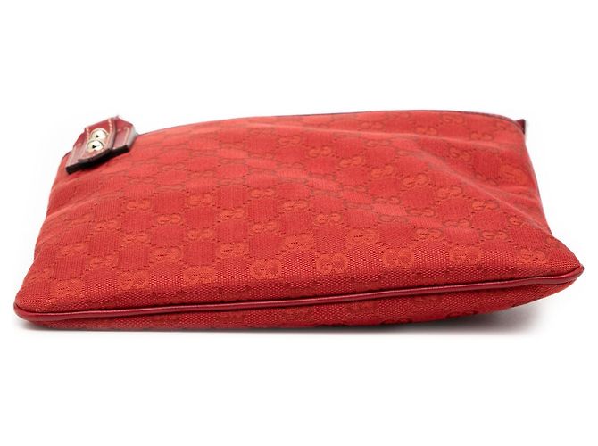 Borsa a tracolla Gucci GG Canvas rossa Rosso - vista 3