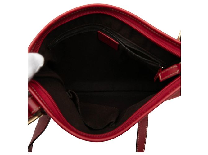 Borsa a tracolla Gucci GG Canvas rossa Rosso - vista 4