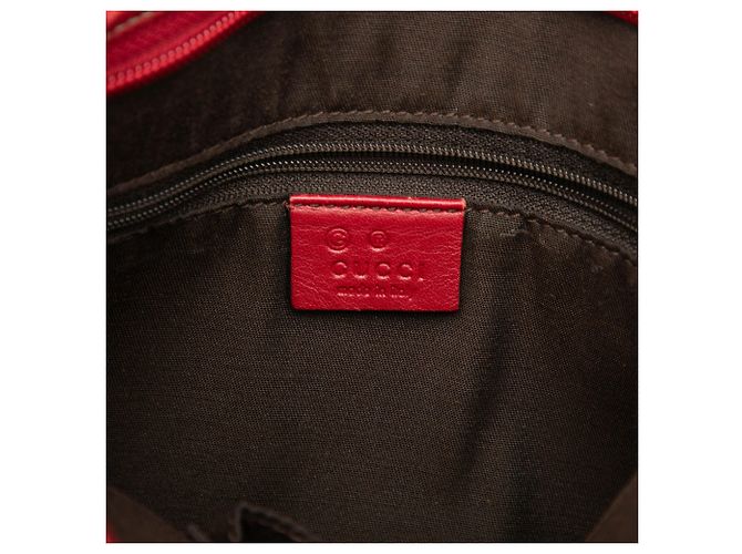 Borsa a tracolla Gucci GG Canvas rossa Rosso - vista 5