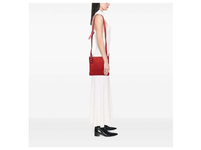 Borsa a tracolla Gucci GG Canvas rossa Rosso - vista 7